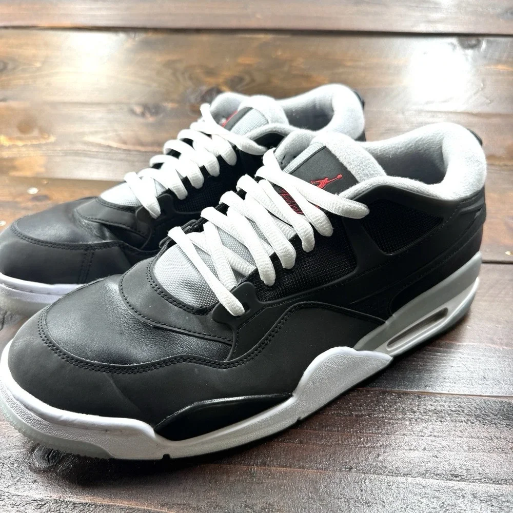 Nike Air Jordan 4 RM Black Metallic Jumpman Sneakers Men's Size US 12 EUR 46 - Picture 2 of 16